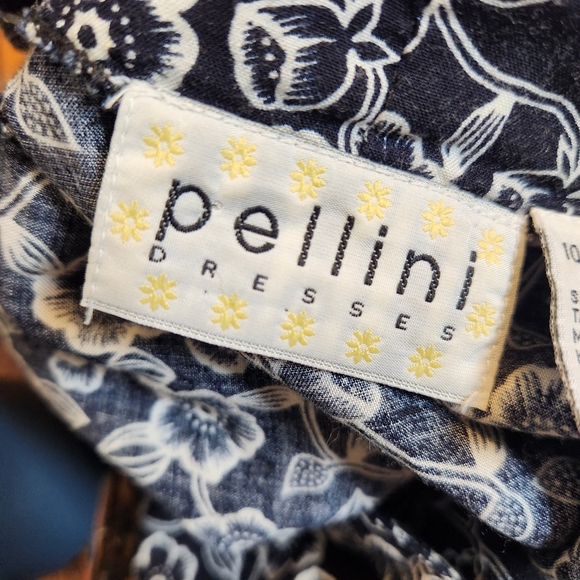 Vintage 90s Pellini Black Floral Dress | S - Picture 6 of 7